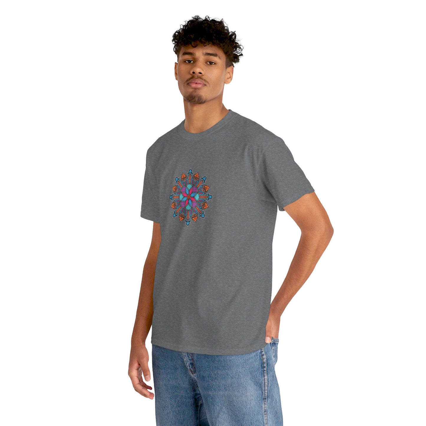 Concrete Flower V1 Dark Theme l Unisex Heavy Cotton Tee