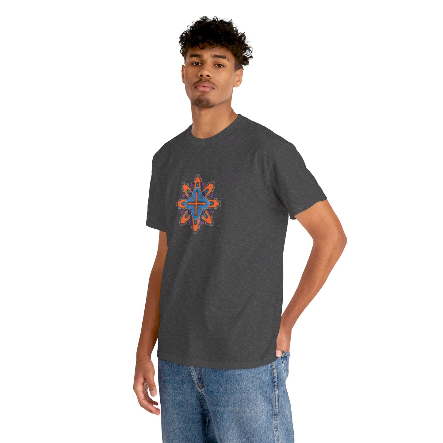 Concrete Flower V3 Dark Theme l Unisex Heavy Cotton Tee