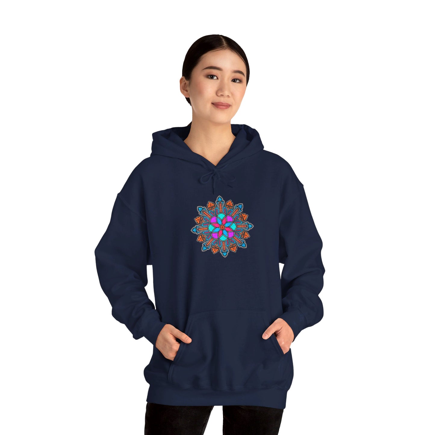 Concrete Flower V1 Dark Theme | Unisex Heavy Blend™ Hooded Sweatshirt