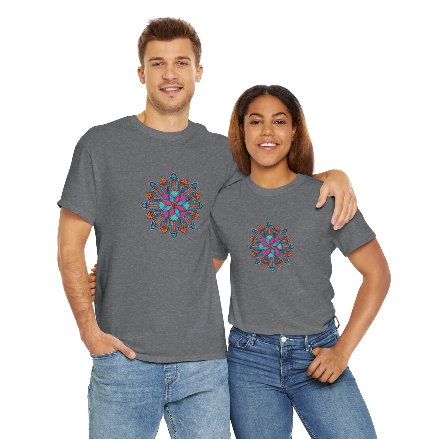 Concrete Flower V1 Dark Theme l Unisex Heavy Cotton Tee