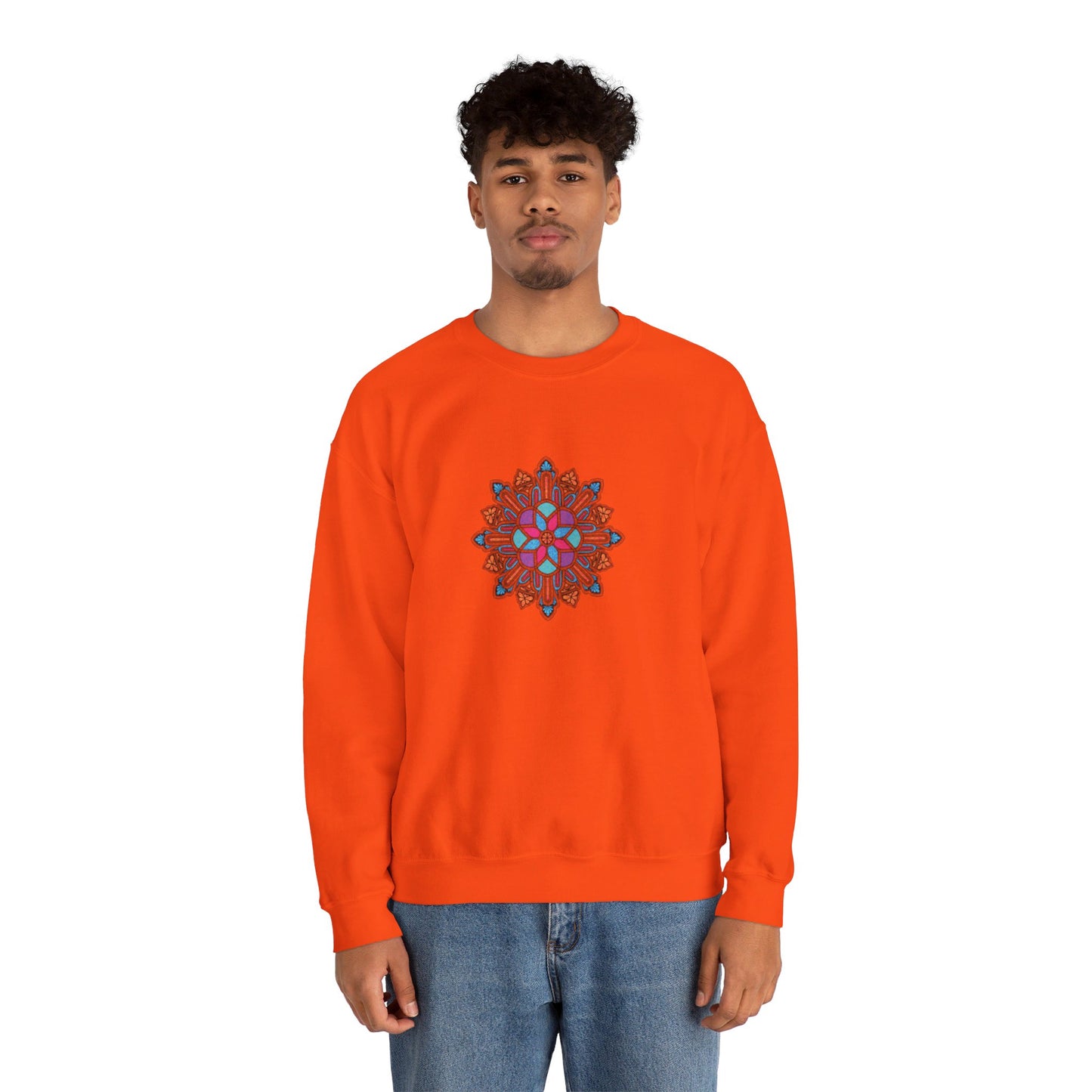 Concrete Flower V1 Light Theme | Unisex Heavy Blend™ Crewneck Sweatshirt