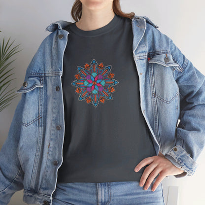 Concrete Flower V1 Dark Theme l Unisex Heavy Cotton Tee