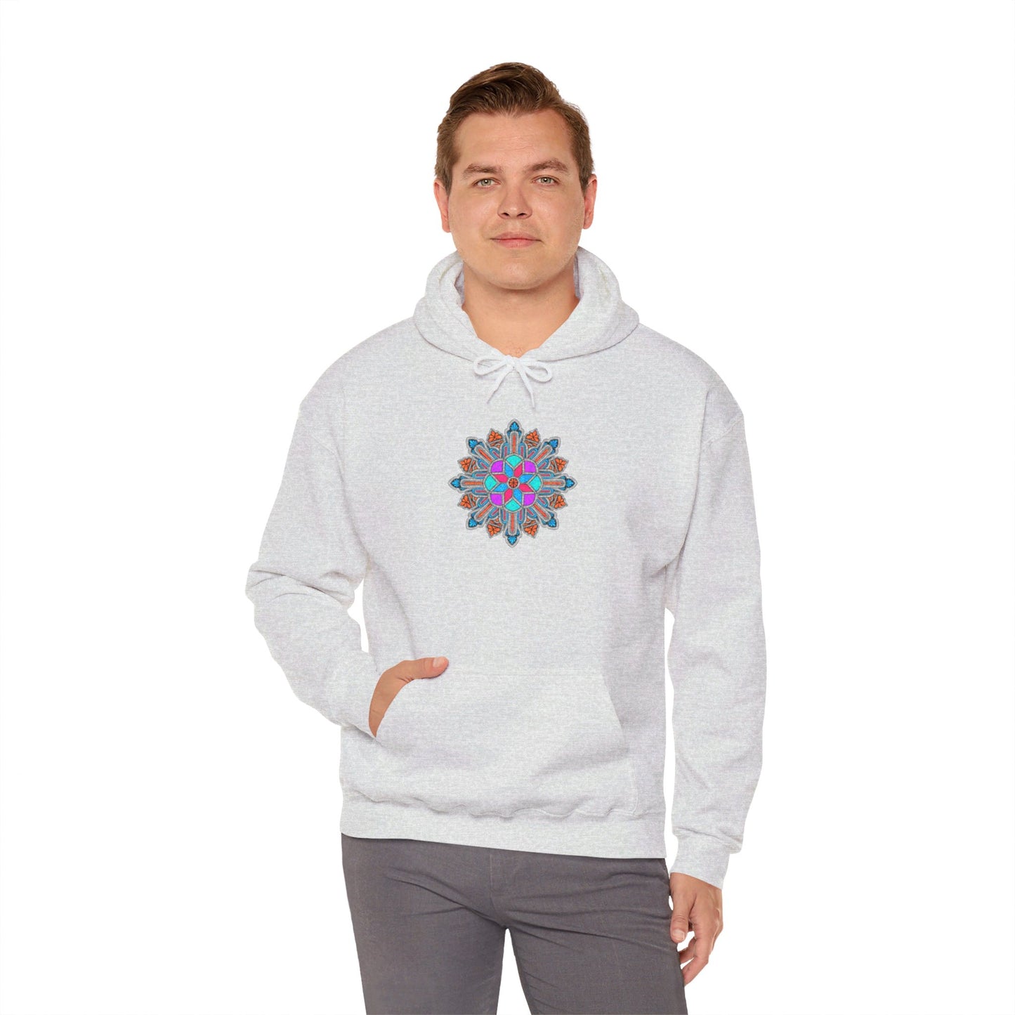 Concrete Flower V1 Light Theme | Unisex Heavy Blend™ Hooded Sweatshirt