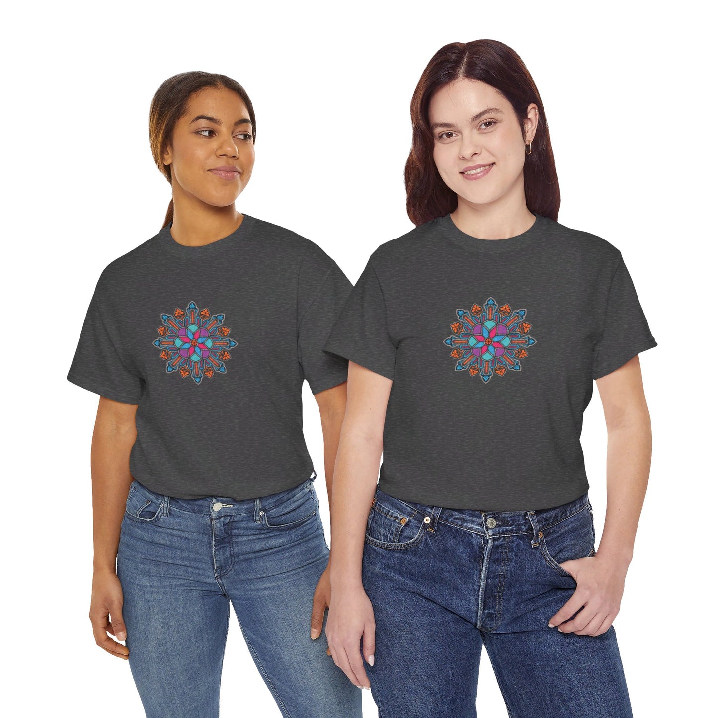 Concrete Flower V1 Dark Theme l Unisex Heavy Cotton Tee