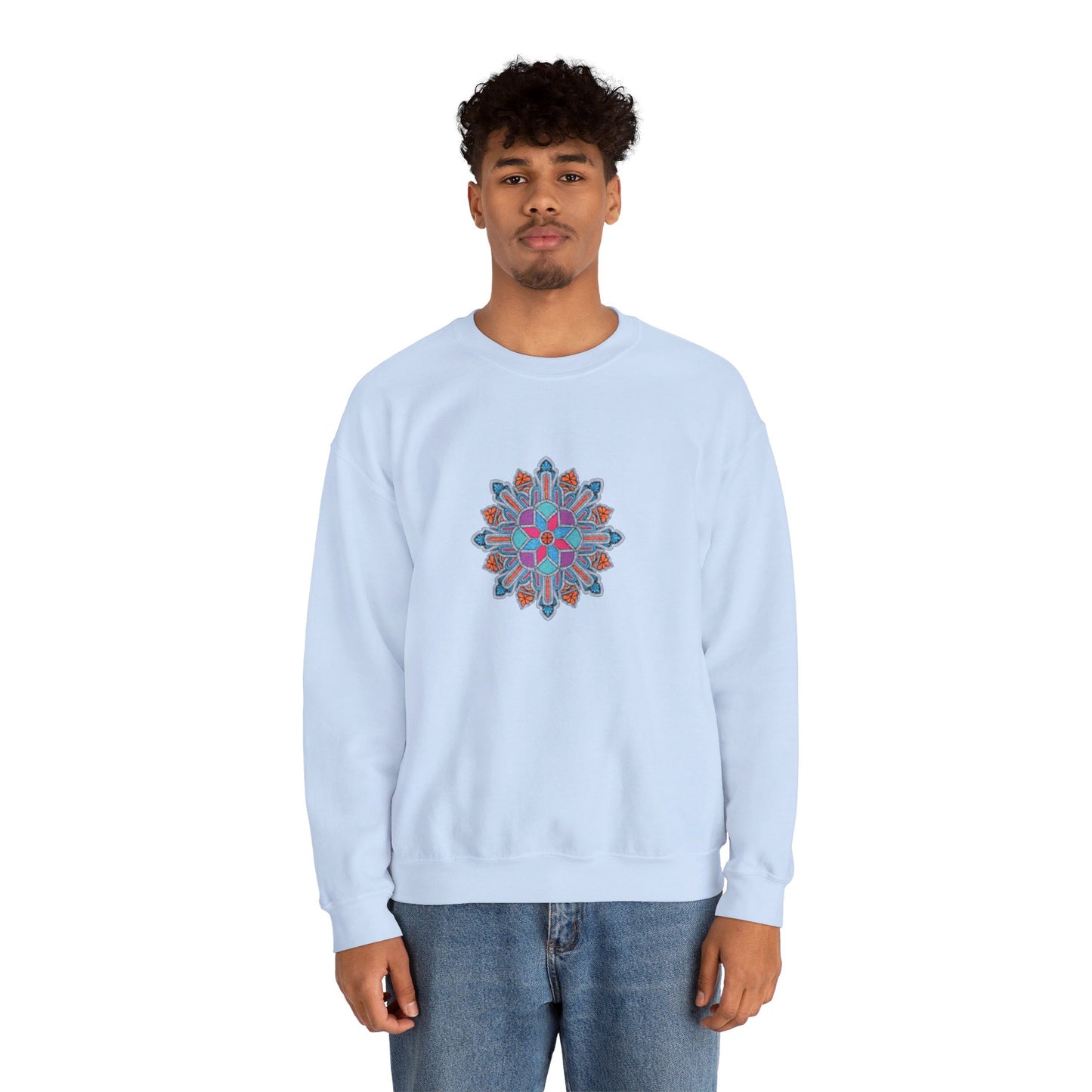 Concrete Flower V1 Light Theme | Unisex Heavy Blend™ Crewneck Sweatshirt