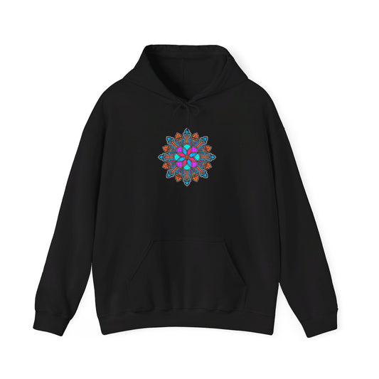 Concrete Flower V1 Dark Theme | Unisex Heavy Blend™ Hooded Sweatshirt