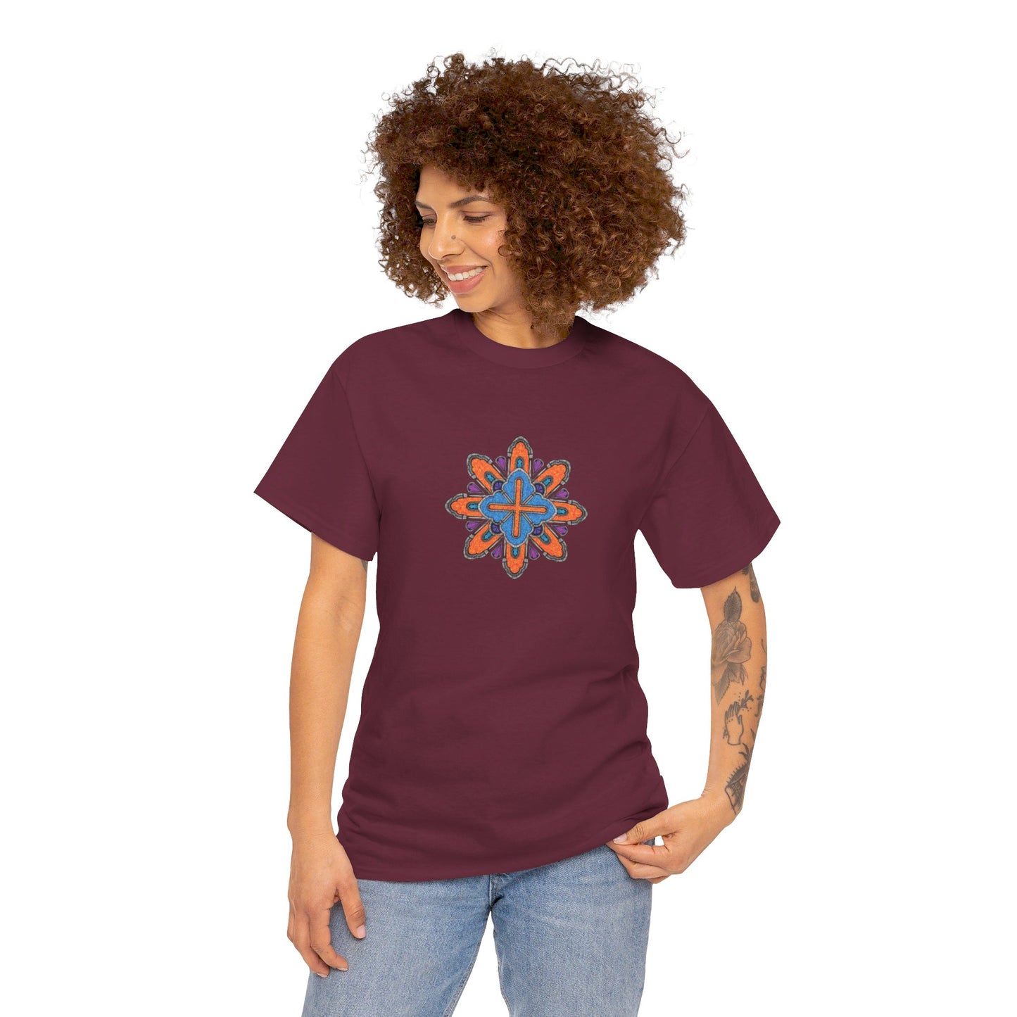 Concrete Flower V3 Dark Theme l Unisex Heavy Cotton Tee