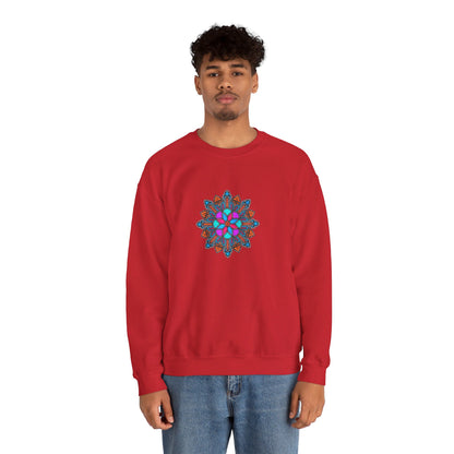 Concrete Flower V1 Dark Theme | Unisex Heavy Blend™ Crewneck Sweatshirt