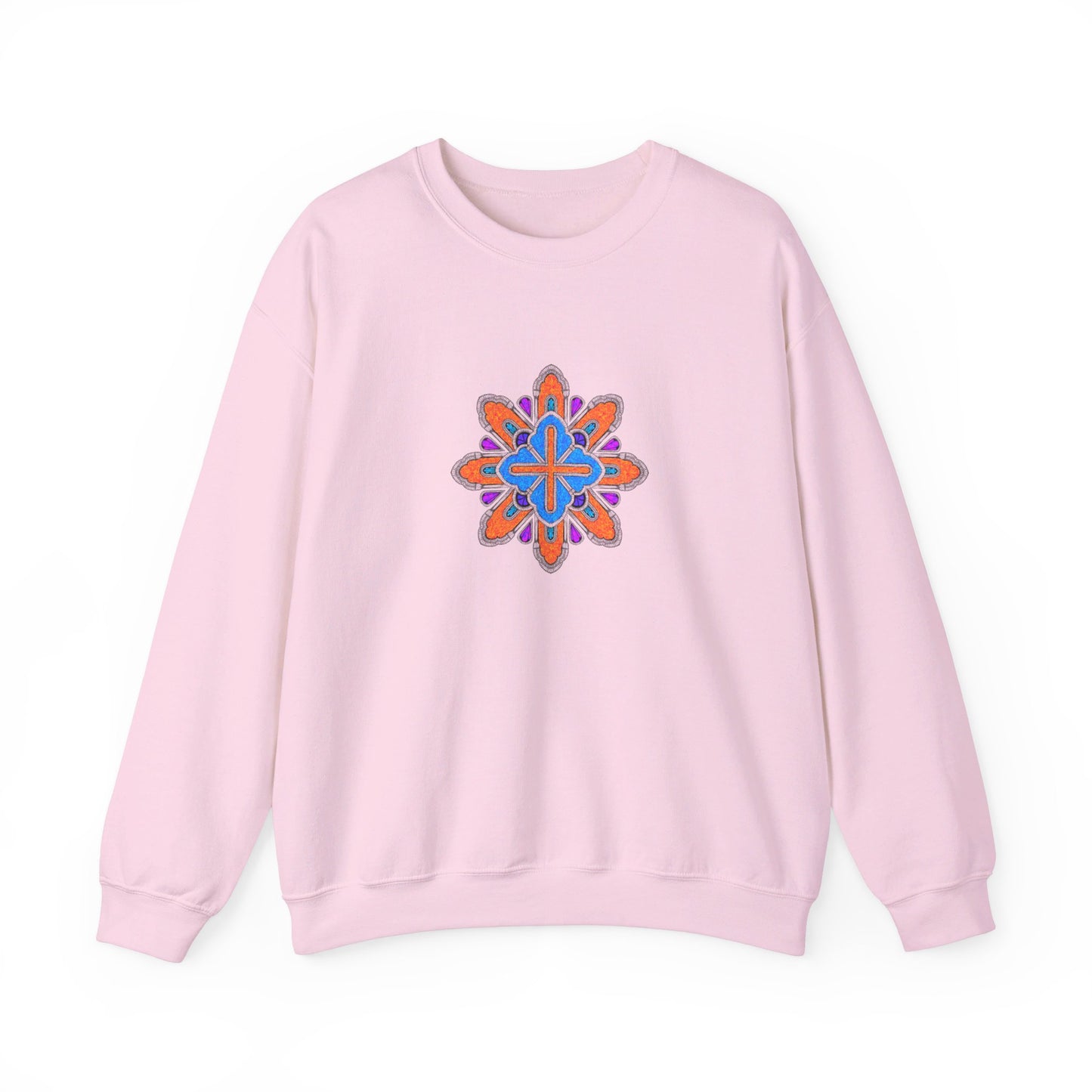 Concrete Flower V3 Light Theme | Unisex Heavy Blend™ Crewneck Sweatshirt