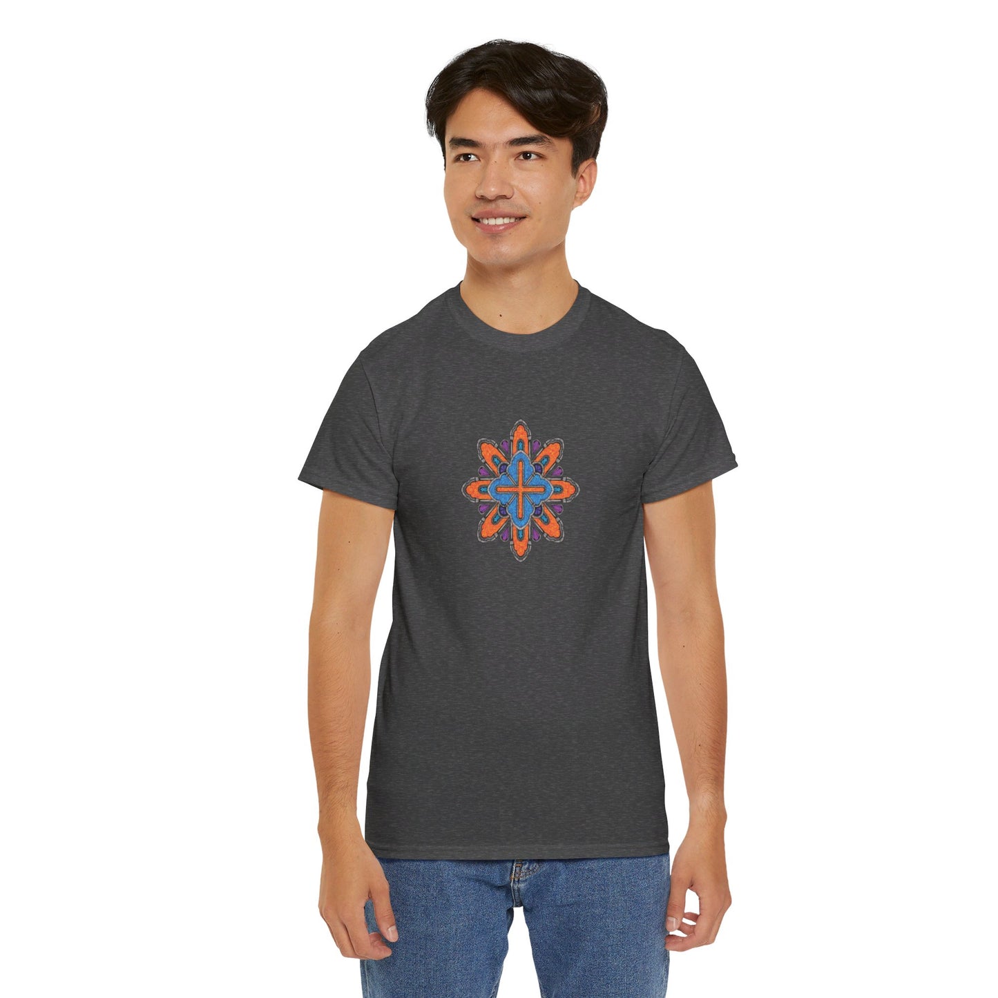 Concrete Flower V3 Dark Theme l Unisex Heavy Cotton Tee