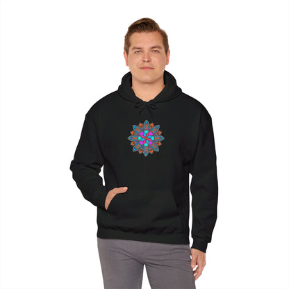 Concrete Flower V1 Dark Theme | Unisex Heavy Blend™ Hooded Sweatshirt