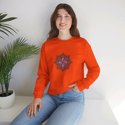 Concrete Flower V1 Light Theme | Unisex Heavy Blend™ Crewneck Sweatshirt