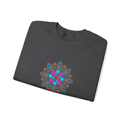 Concrete Flower V1 Dark Theme | Unisex Heavy Blend™ Crewneck Sweatshirt