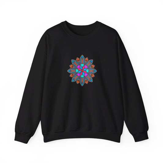 Concrete Flower V1 Dark Theme | Unisex Heavy Blend™ Crewneck Sweatshirt