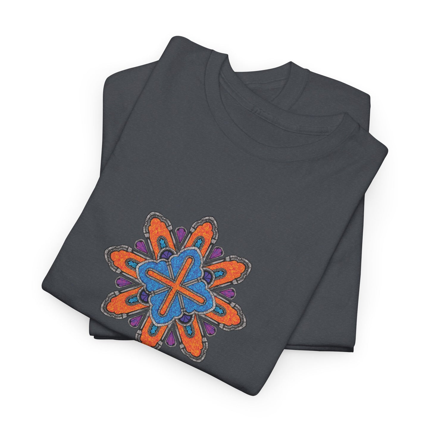 Concrete Flower V3 Dark Theme l Unisex Heavy Cotton Tee