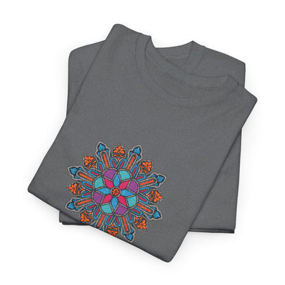 Concrete Flower V1 Dark Theme l Unisex Heavy Cotton Tee