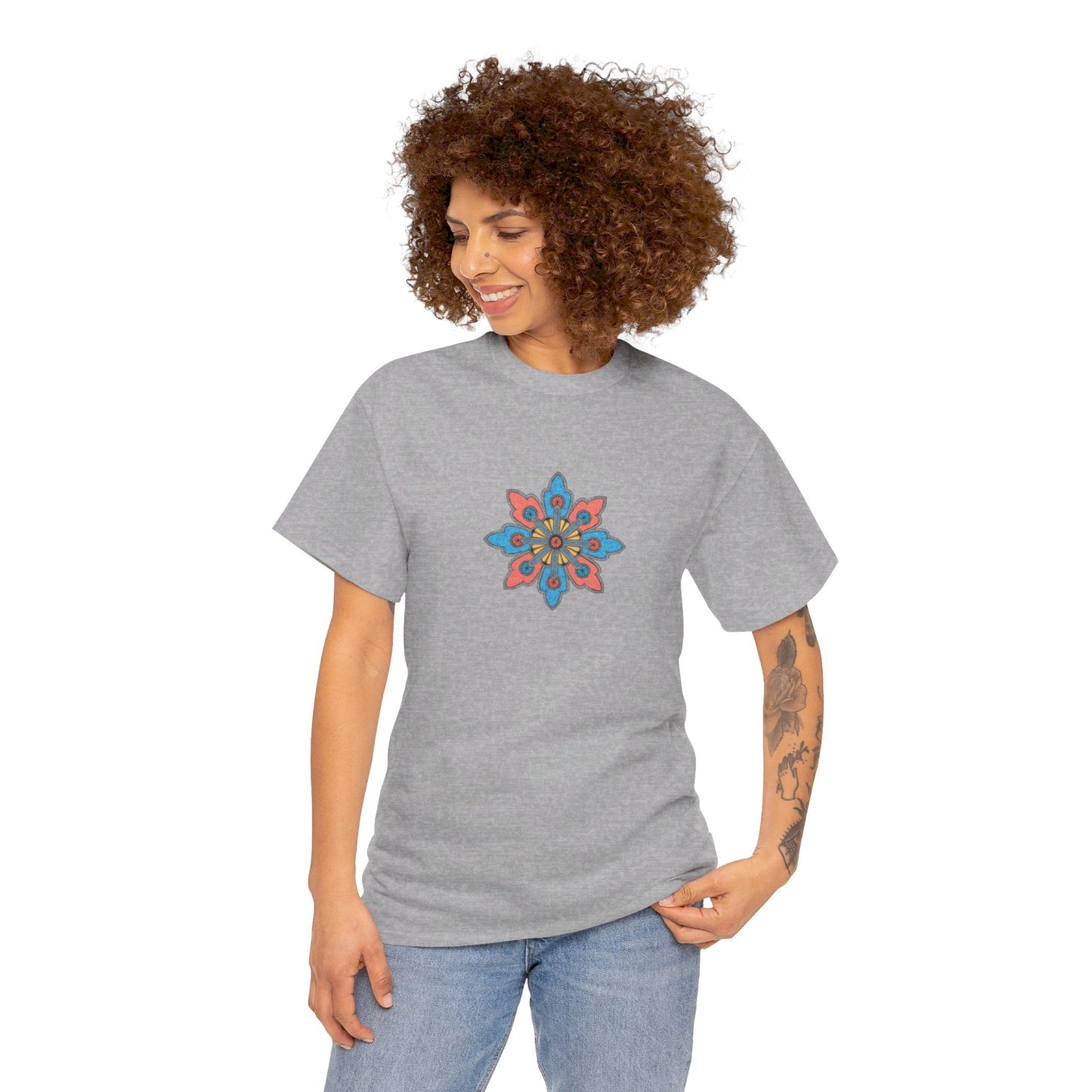 Concrete Flower V2 Light Theme l Unisex Heavy Cotton Tee