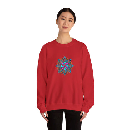 Concrete Flower V1 Dark Theme | Unisex Heavy Blend™ Crewneck Sweatshirt