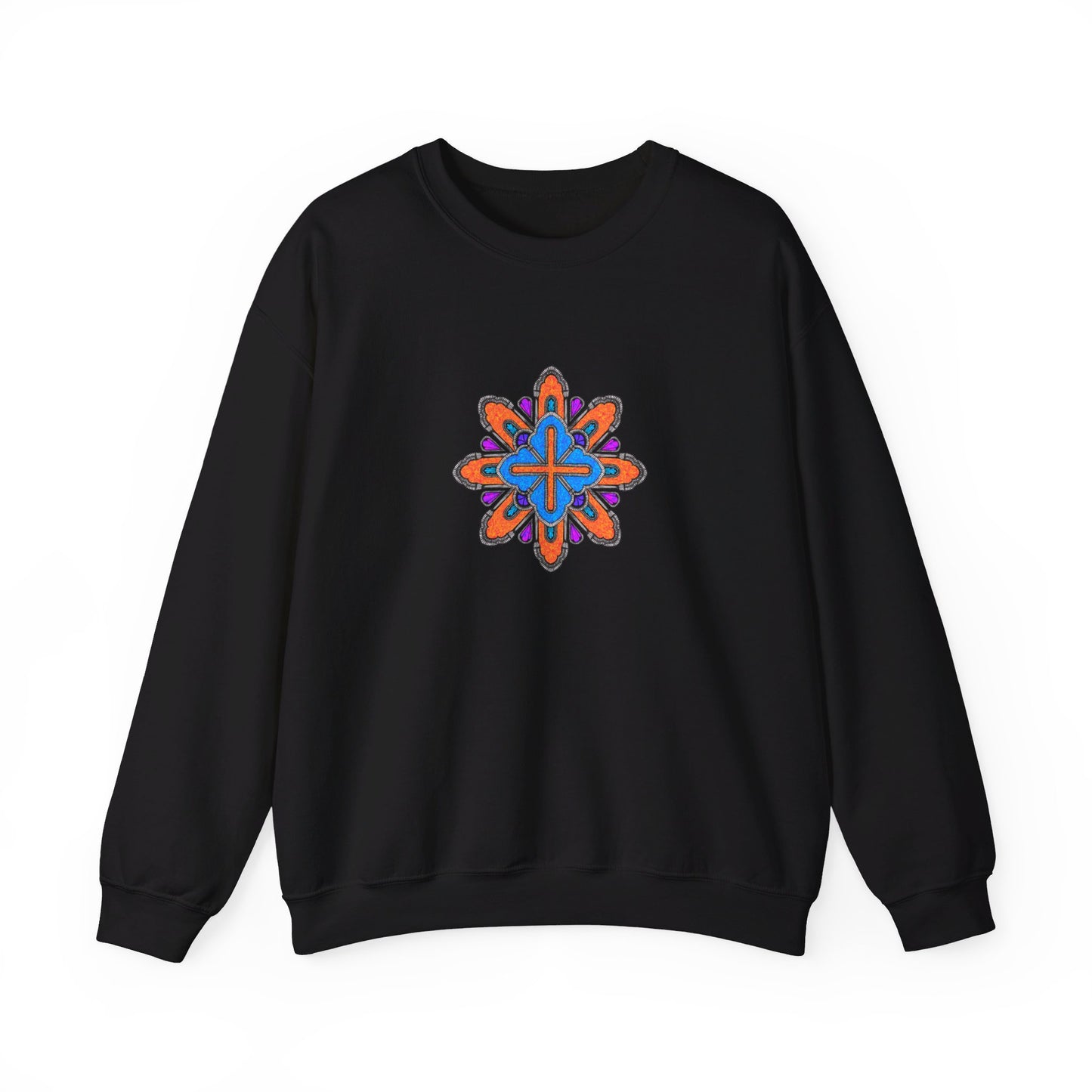 Concrete Flower V3 Dark Theme | Unisex Heavy Blend™ Crewneck Sweatshirt