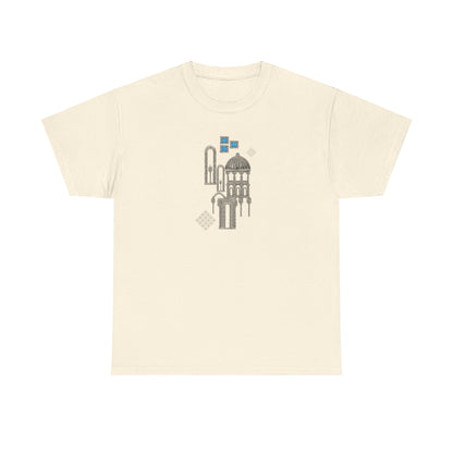 Blue Windows & Dark Silhouettes l Unisex Heavy Cotton Tee