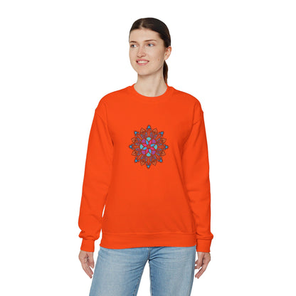 Concrete Flower V1 Light Theme | Unisex Heavy Blend™ Crewneck Sweatshirt