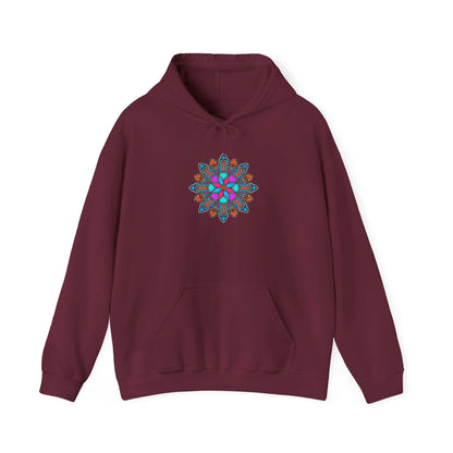 Concrete Flower V1 Dark Theme | Unisex Heavy Blend™ Hooded Sweatshirt