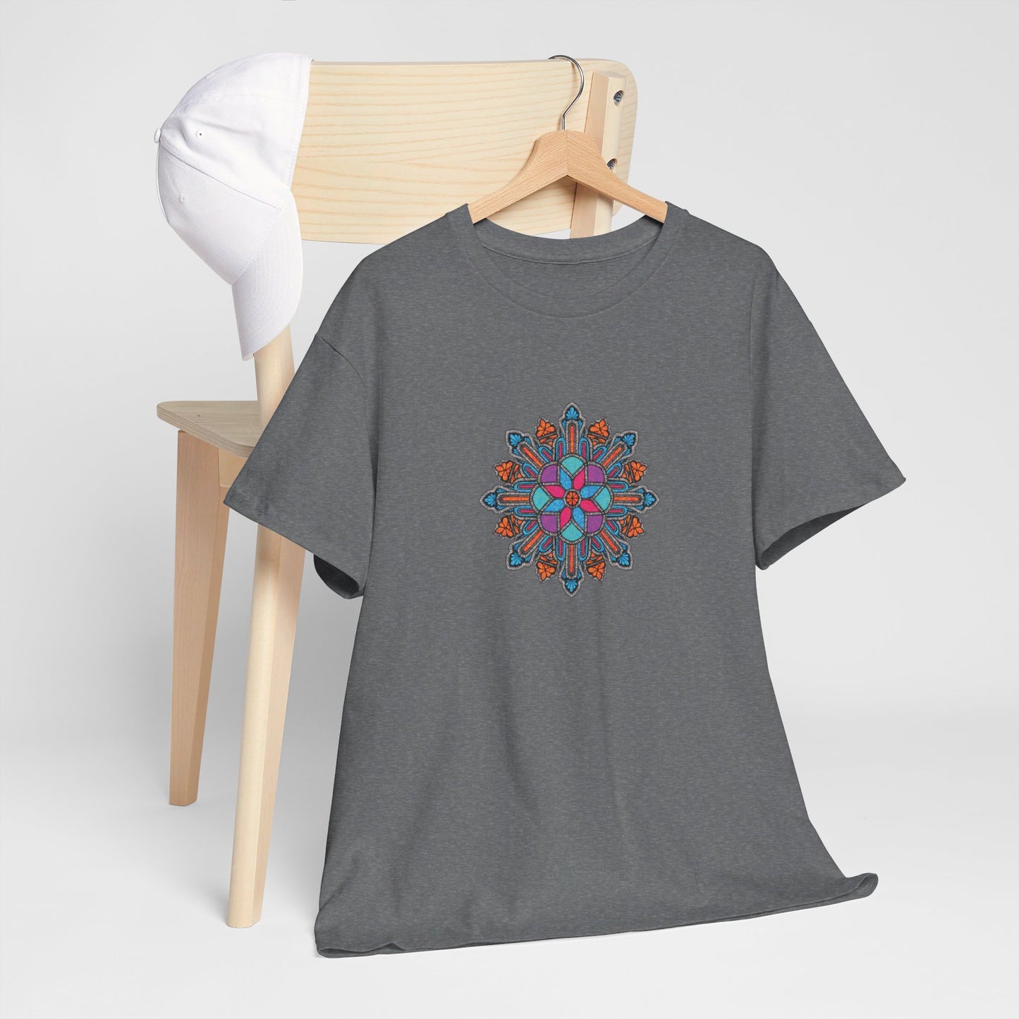 Concrete Flower V1 Dark Theme l Unisex Heavy Cotton Tee