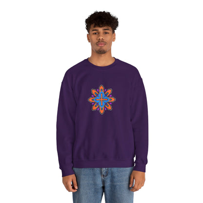 Concrete Flower V3 Dark Theme | Unisex Heavy Blend™ Crewneck Sweatshirt