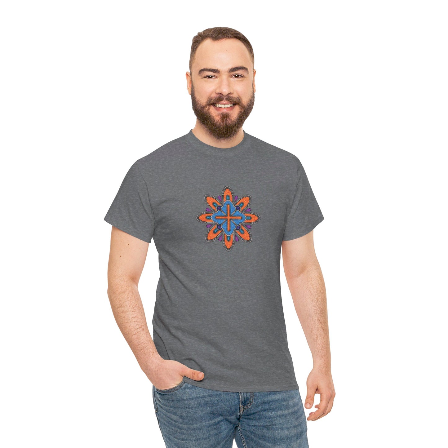 Concrete Flower V3 Dark Theme l Unisex Heavy Cotton Tee