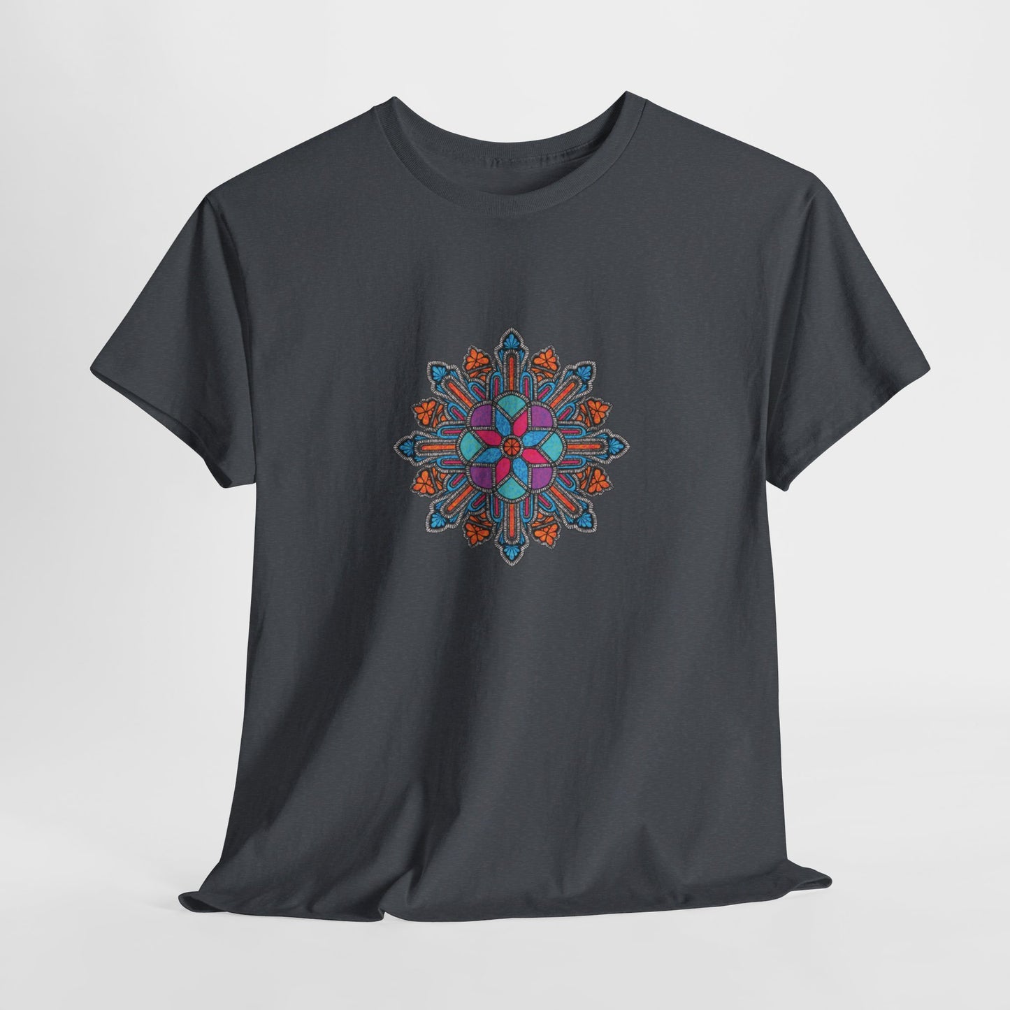 Concrete Flower V1 Dark Theme l Unisex Heavy Cotton Tee