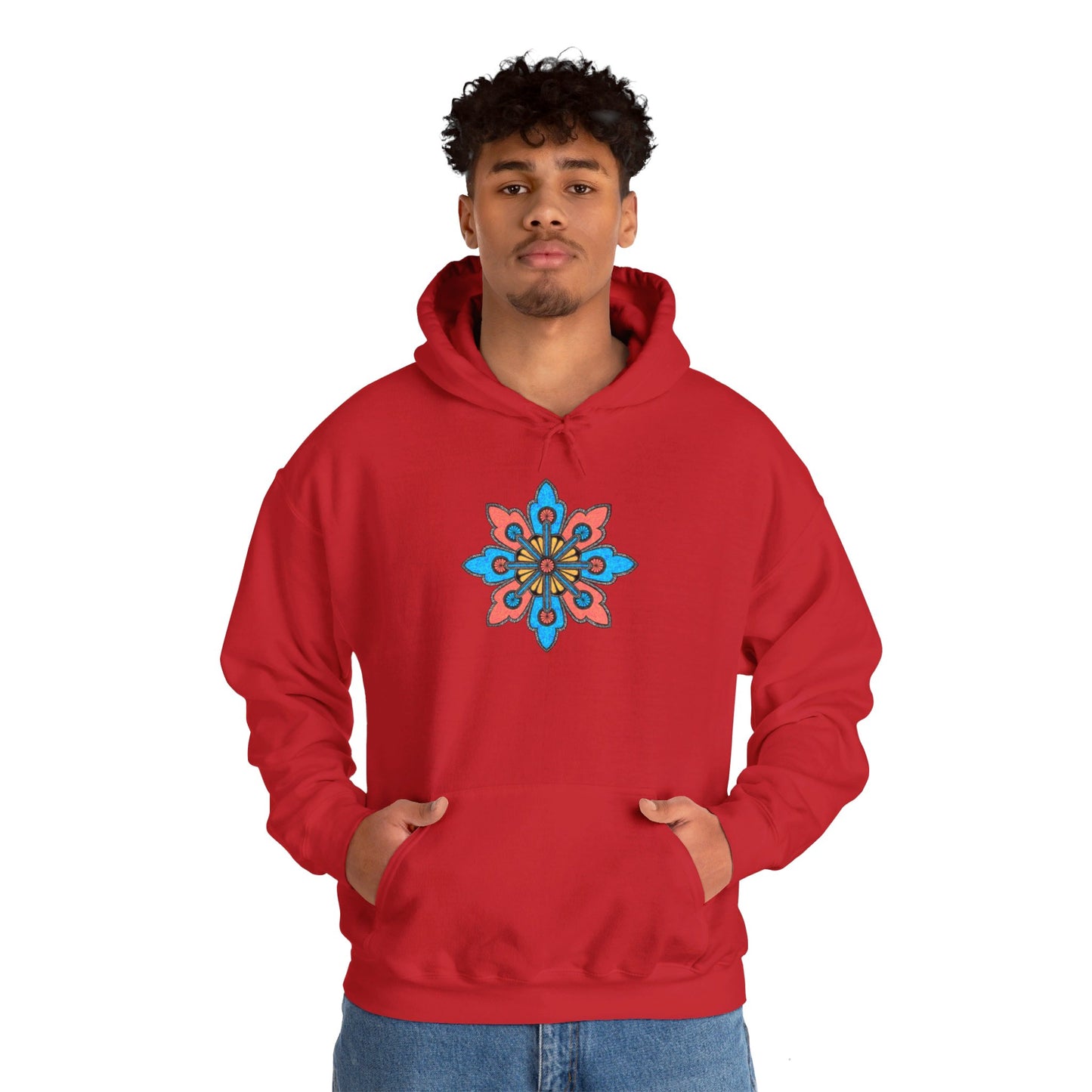 Concrete Flower V2 Dark Theme | Unisex Heavy Blend™ Hooded Sweatshirt