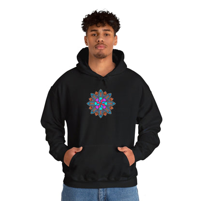 Concrete Flower V1 Dark Theme | Unisex Heavy Blend™ Hooded Sweatshirt