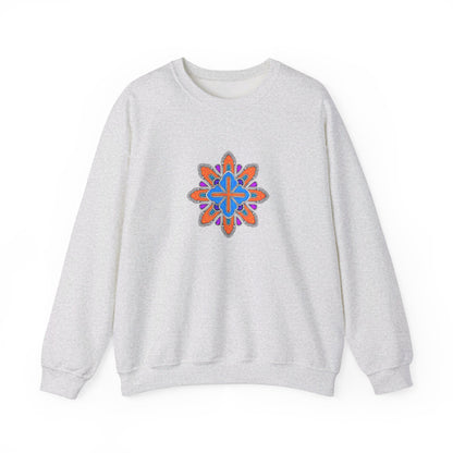 Concrete Flower V3 Light Theme | Unisex Heavy Blend™ Crewneck Sweatshirt