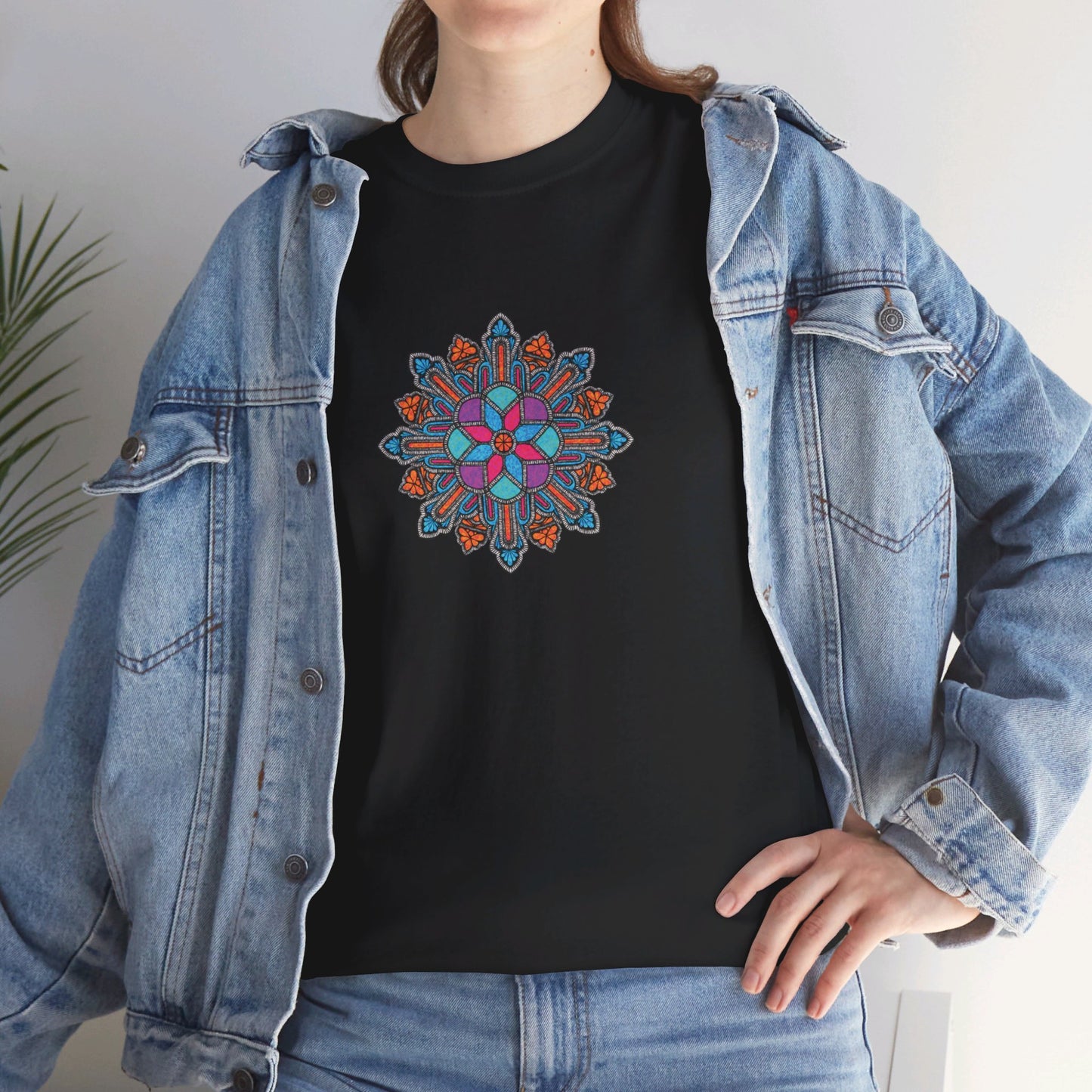 Concrete Flower V1 Dark Theme l Unisex Heavy Cotton Tee