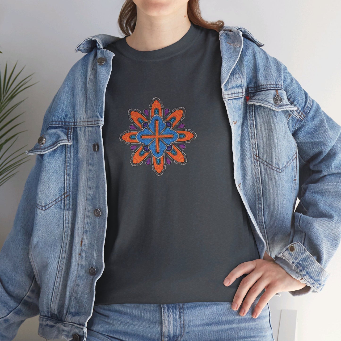 Concrete Flower V3 Dark Theme l Unisex Heavy Cotton Tee