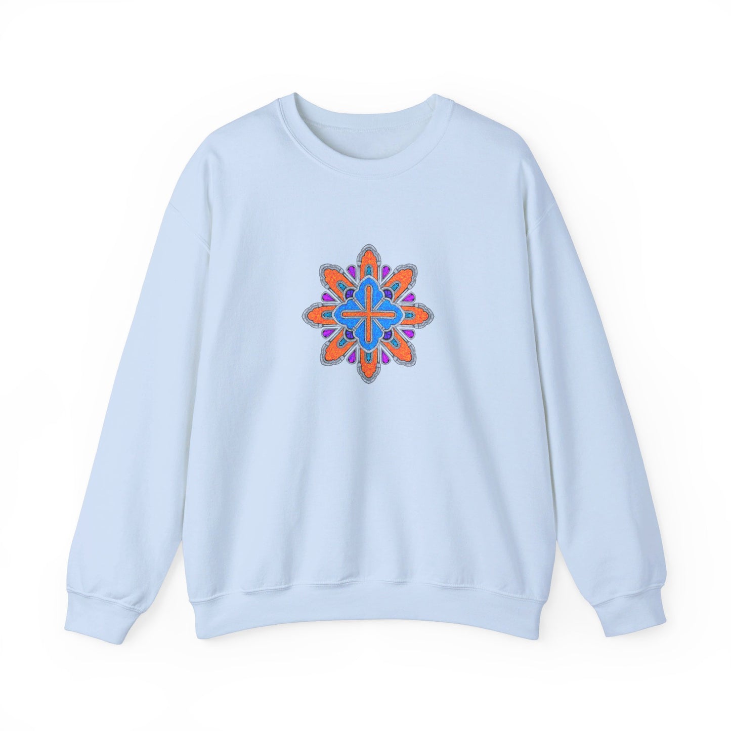 Concrete Flower V3 Light Theme | Unisex Heavy Blend™ Crewneck Sweatshirt