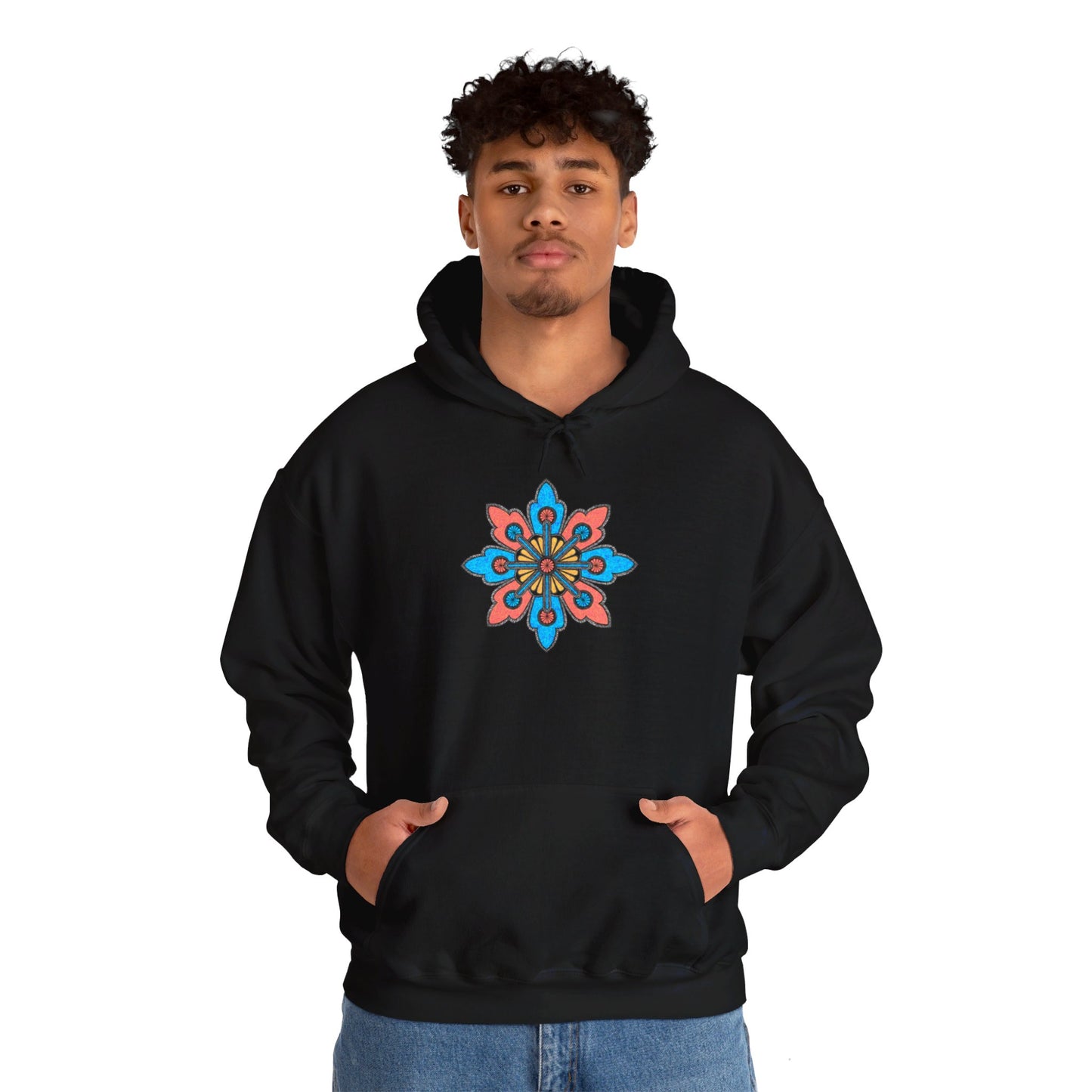 Concrete Flower V2 Dark Theme | Unisex Heavy Blend™ Hooded Sweatshirt