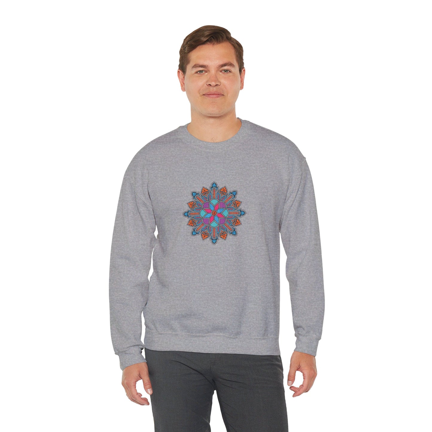 Concrete Flower V1 Light Theme | Unisex Heavy Blend™ Crewneck Sweatshirt