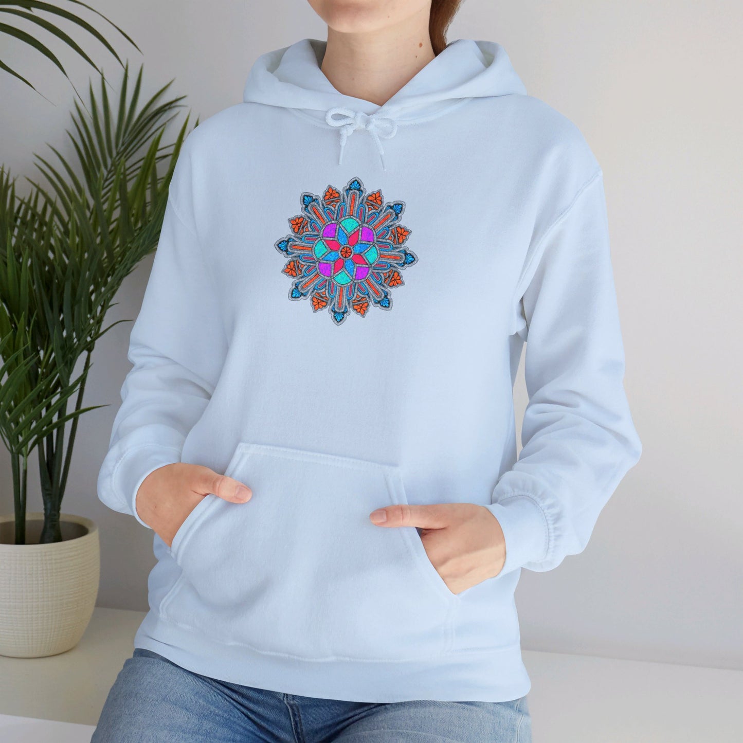 Concrete Flower V1 Light Theme | Unisex Heavy Blend™ Hooded Sweatshirt