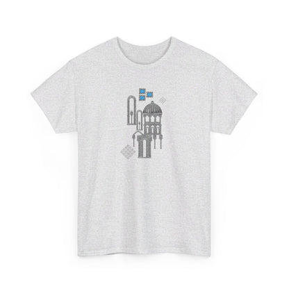 Blue Windows & Dark Silhouettes l Unisex Heavy Cotton Tee