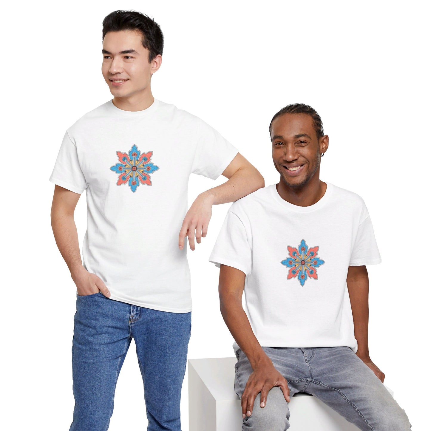 Concrete Flower V2 Light Theme l Unisex Heavy Cotton Tee