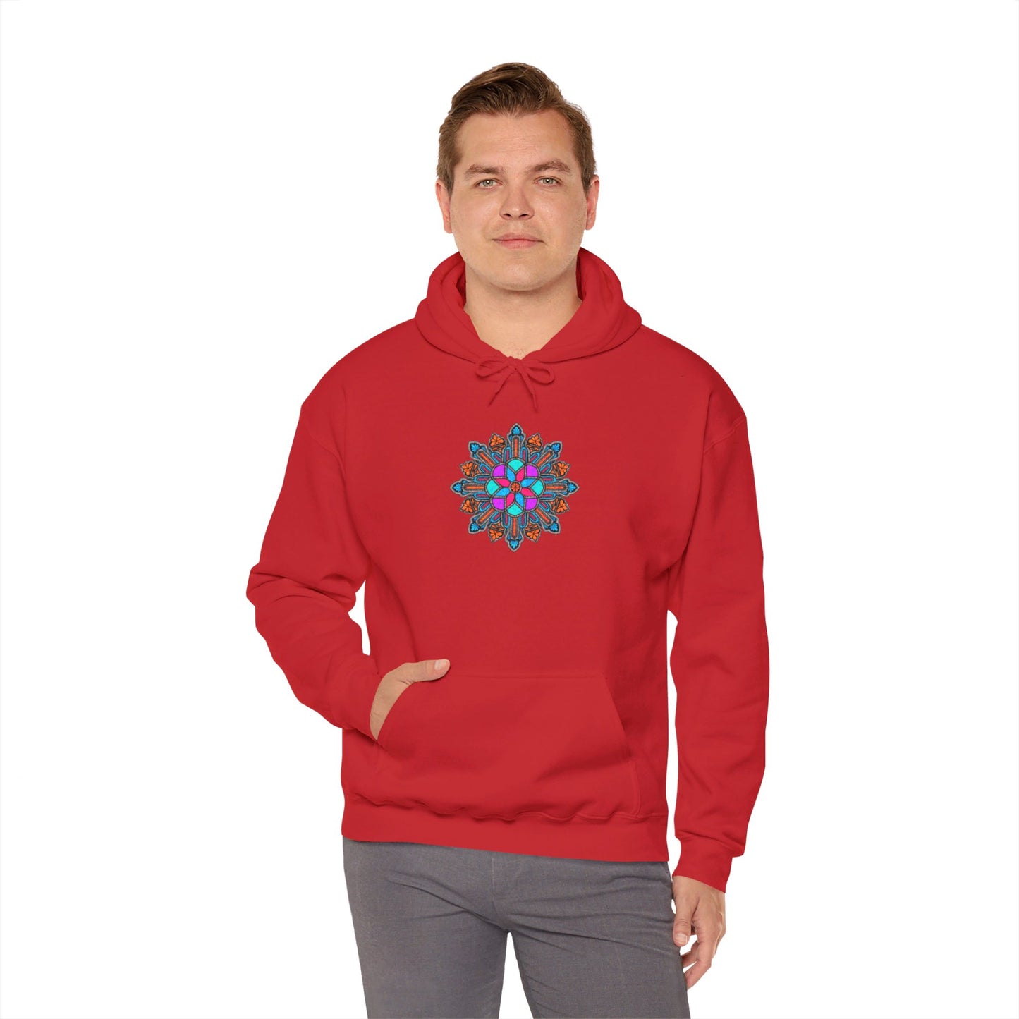 Concrete Flower V1 Dark Theme | Unisex Heavy Blend™ Hooded Sweatshirt