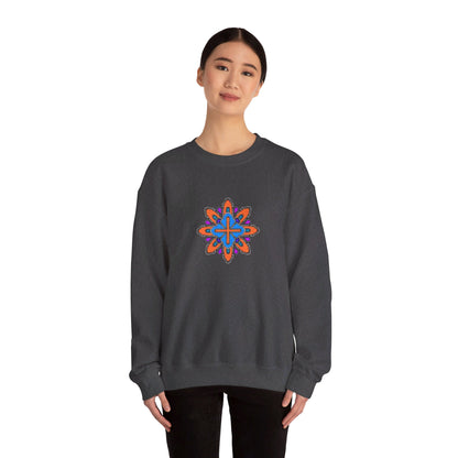 Concrete Flower V3 Dark Theme | Unisex Heavy Blend™ Crewneck Sweatshirt