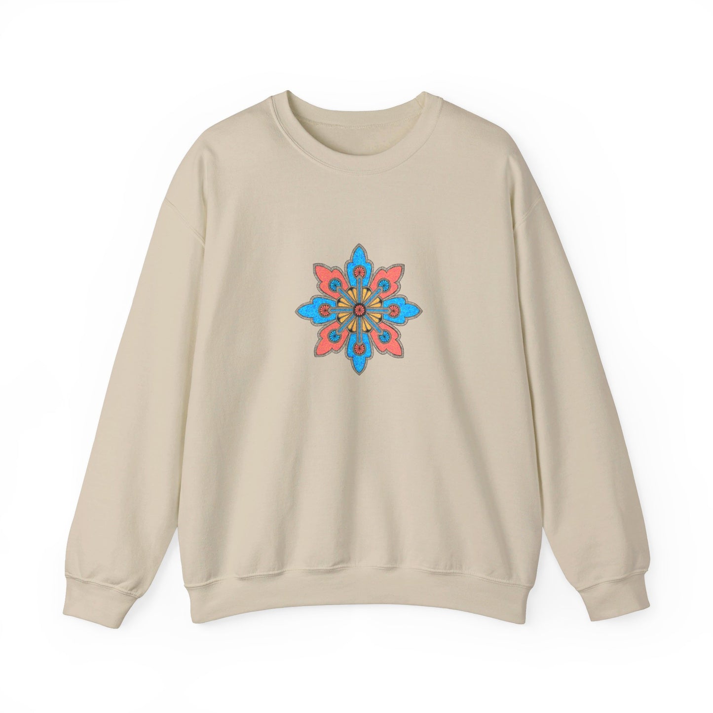 Concrete Flower V2 Light Theme | Unisex Heavy Blend™ Crewneck Sweatshirt