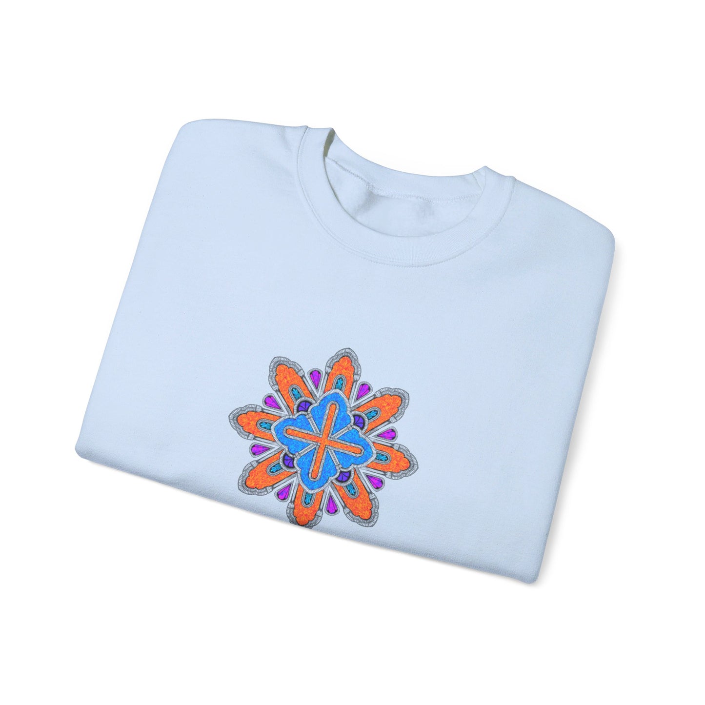 Concrete Flower V3 Light Theme | Unisex Heavy Blend™ Crewneck Sweatshirt