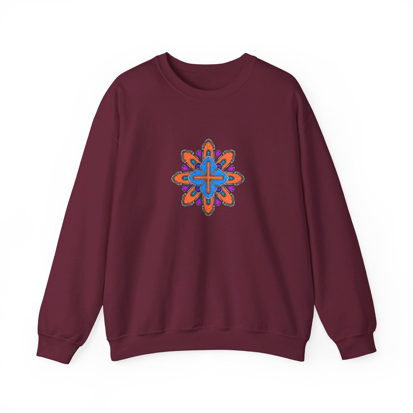 Concrete Flower V3 Dark Theme | Unisex Heavy Blend™ Crewneck Sweatshirt