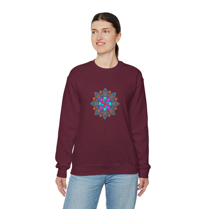 Concrete Flower V1 Dark Theme | Unisex Heavy Blend™ Crewneck Sweatshirt