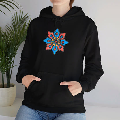 Concrete Flower V2 Dark Theme | Unisex Heavy Blend™ Hooded Sweatshirt