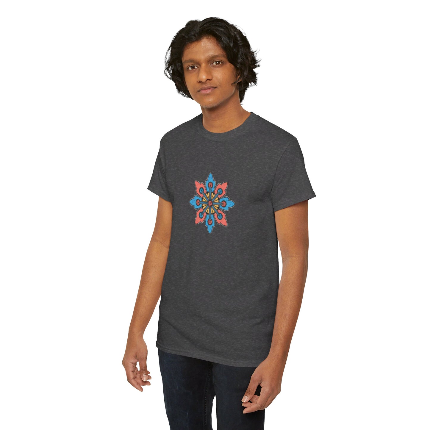 Concrete Flower V2 Dark Theme l Unisex Heavy Cotton Tee