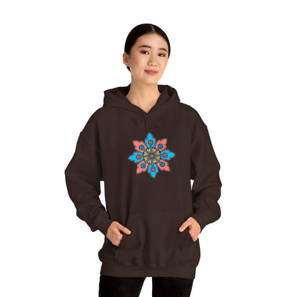 Concrete Flower V2 Dark Theme | Unisex Heavy Blend™ Hooded Sweatshirt